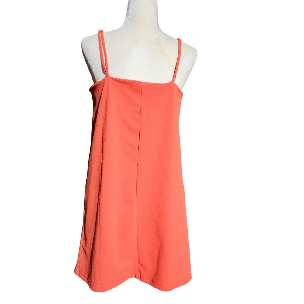 H&M Women's Medium Jersey A-line Mini Dress Sleeveless Red Spaghetti Strap New - Picture 7 of 8